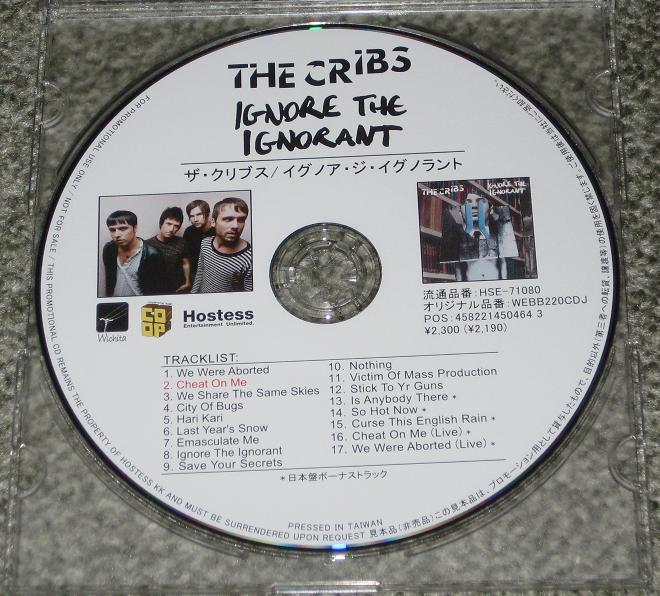 Ignore The Ignorant The Cribbs By The Smiths Johnny Marr Cd